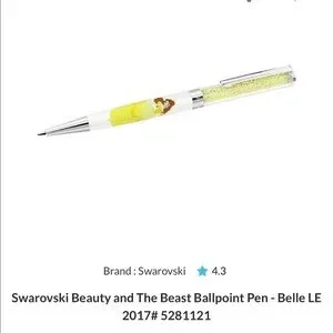 Swarovski Office Swarovski Beauty And The Beast Ballpoint Pen